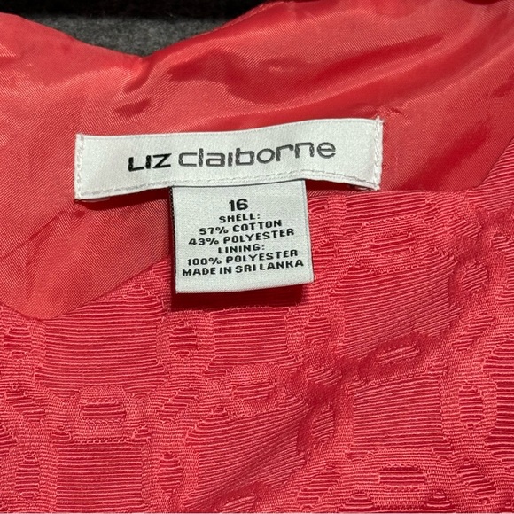 Liz Claiborne Dress With a Chainlink Design in beautiful Coral Color Size 16 - Picture 3 of 15